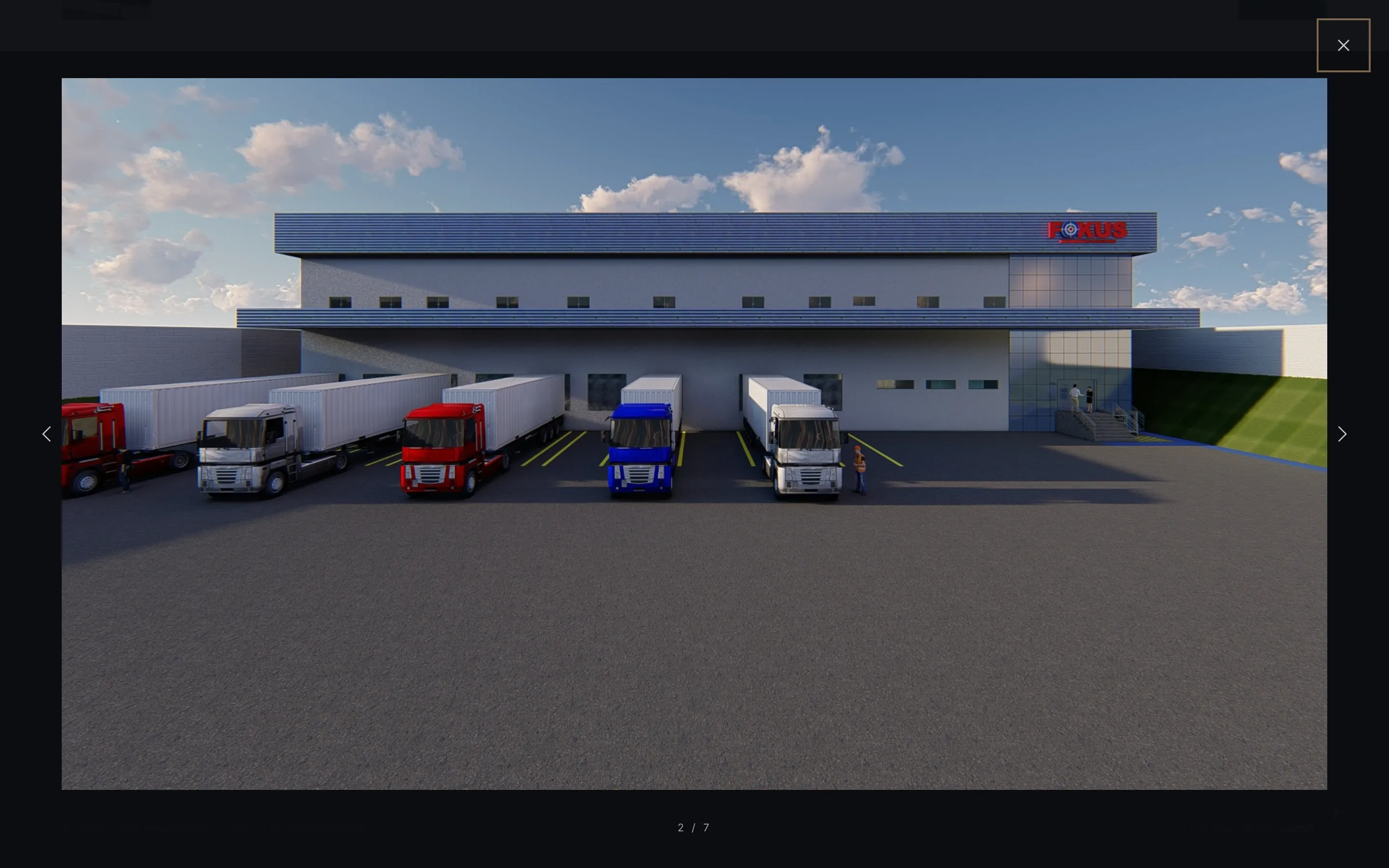 Photo of a warehouse opened in full screen