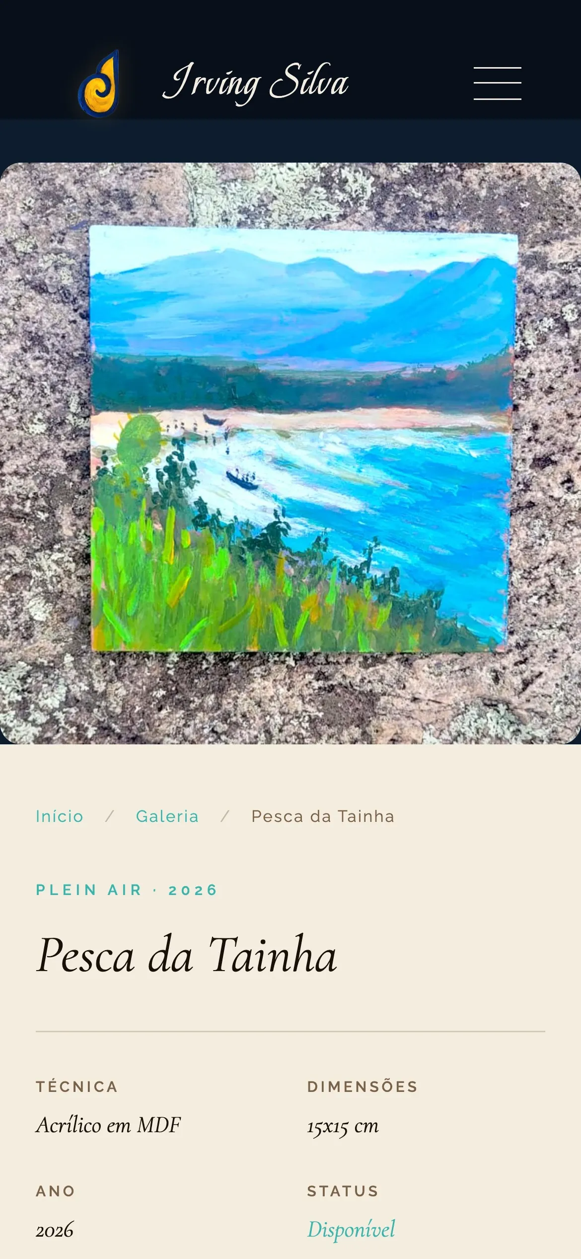 Page of a single work on a phone